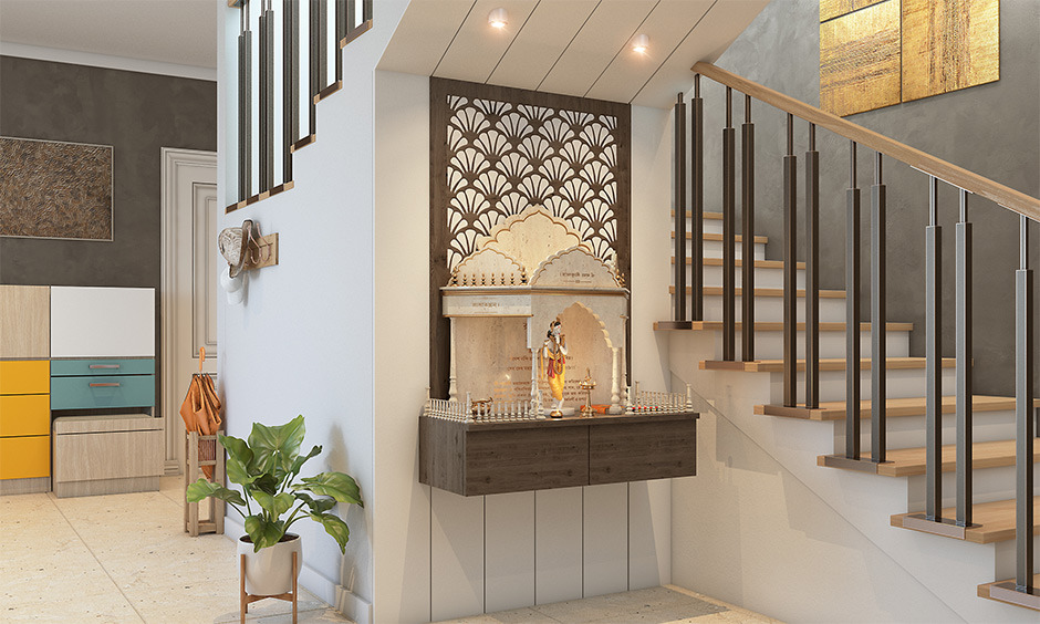 Wall-Mounted Pooja Unit Design