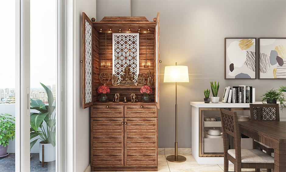 Wooden Pooja Unit
